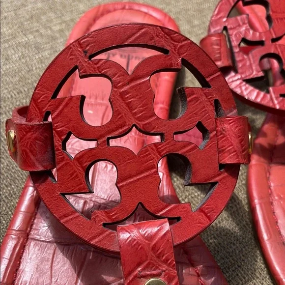 Tory Burch Red Miller Sandals for Women Size 9 - Picture 2 of 9